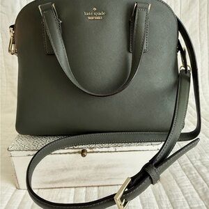 Kate Spade Green Satchel with Gold Accents